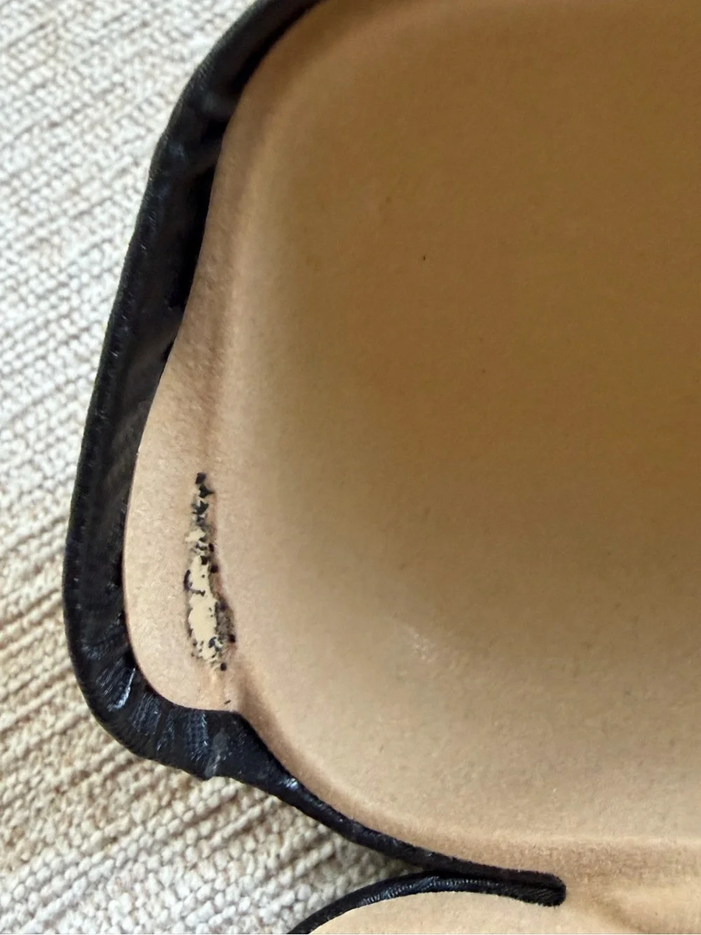 CHANEL Hard Clamshell Black Sunglass Case.